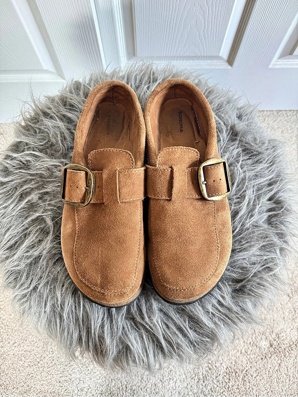 Sonoma Buckle Slip-On Loafers in Brown